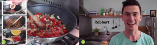 Robbert maakt HelloFresh-gerechten terwijl de camera draait!